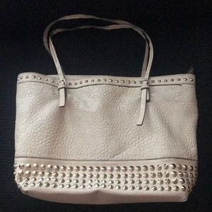 Studded purse with two deep pockets
